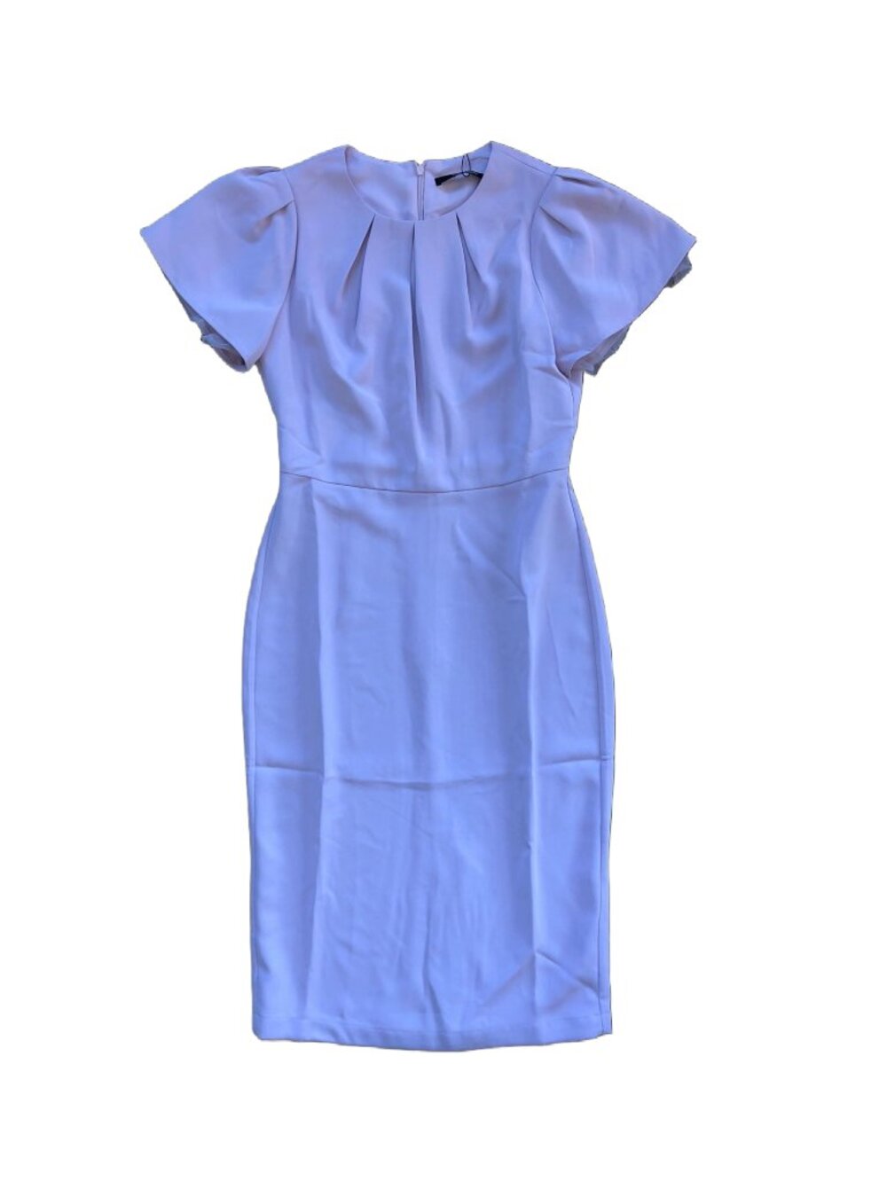 Roeyshouse Chinese Lilac Blush Pleated A-Line Midi-Dress